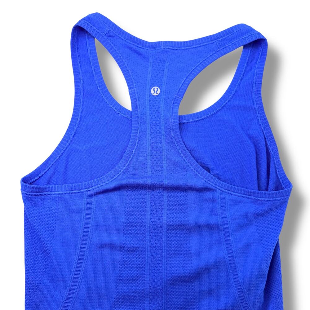 Lululemon Swiftly Tech Racerback Tank Womens S Cobalt Blue Seamless Workout